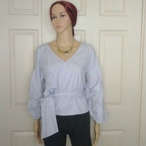 H&M V-neck wrap blouse